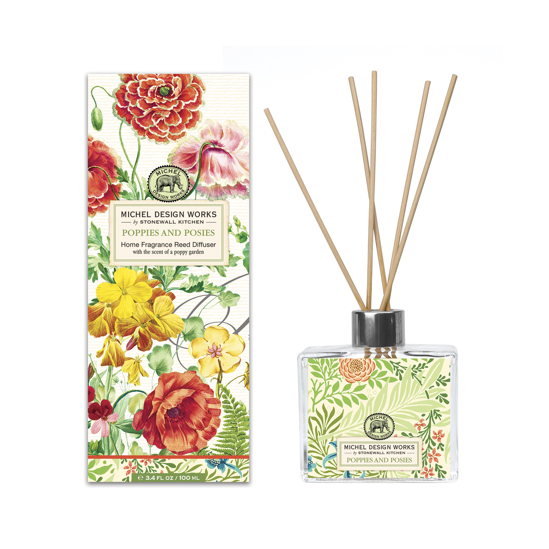 DIFUSOR DE AMBIENTE 100ML POPPIES AND POSIES - MICHEL DESIGN WORKS