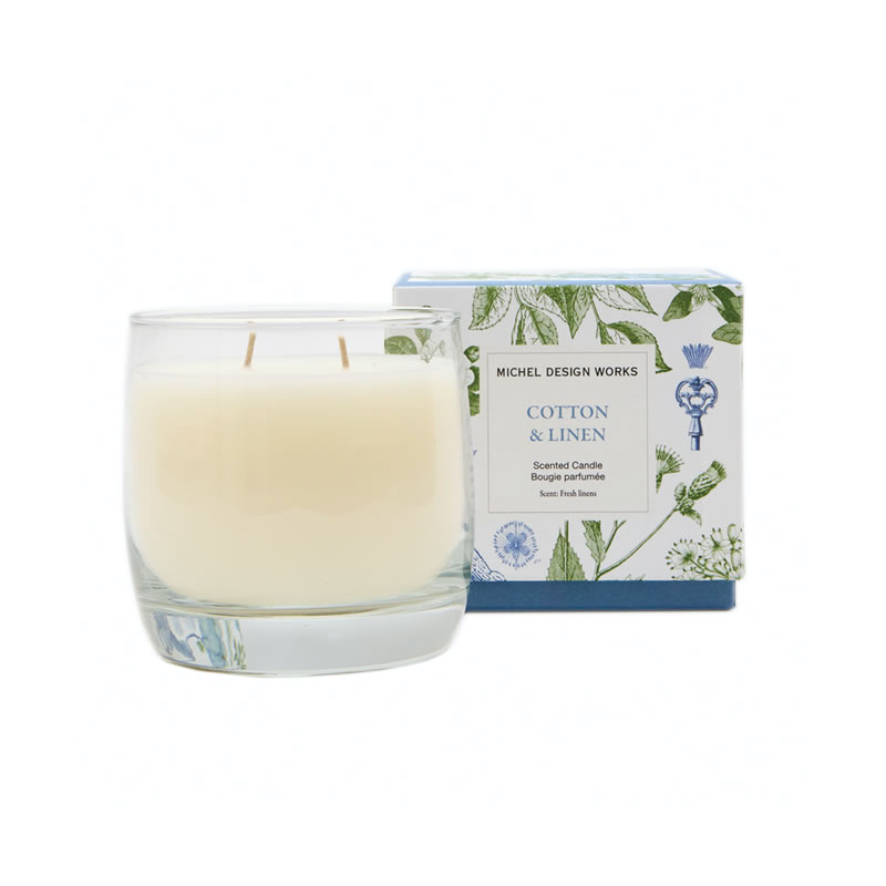 VELA VIGNE COM CAIXA COTTON & LINEN - MICHEL DESIGN WORKS