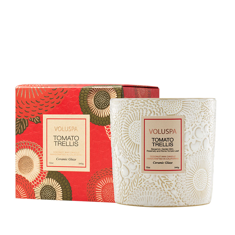 VELA COPO CERAMICA CLASSICO LUXE 60H TOMATO TRELLIS - VOLUSPA