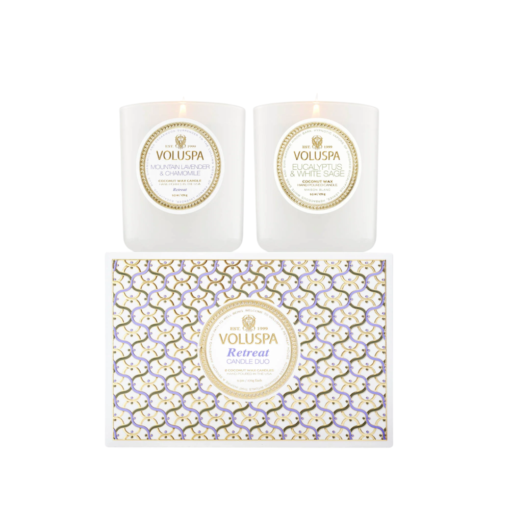 KIT 2 VELAS COPO 60H MAISON RETREAT - VOLUSPA