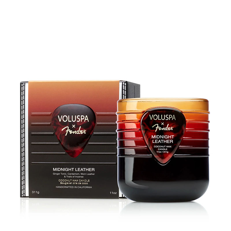 VELA COPO VIDRO CLASSICA 55H MIDNIGHT LEATHER - VOLUSPA