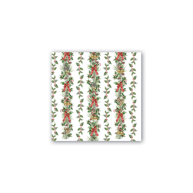 GUARDANAPO COCKTAIL HOLIDAY GARLAND - MICHEL DESIGN WORKS