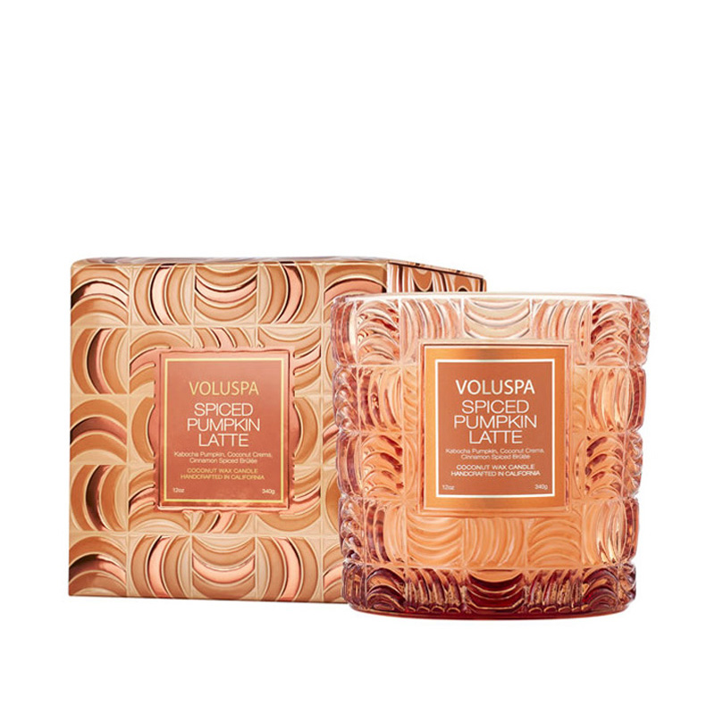 VELA COPO VIDRO CLASSICO 60H SPICED PUMPKIN LATTE - VOLUSPA