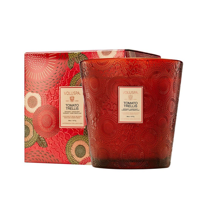 VELA VASO PEDESTAL 3 PAVIOS +80H TOMATO TRELLIS - VOLUSPA