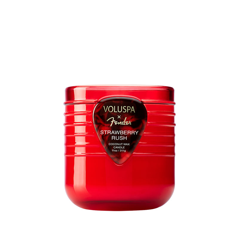 VELA COPO VIDRO CLASSICA 55H STRAWBERRY RUSH - VOLUSPA