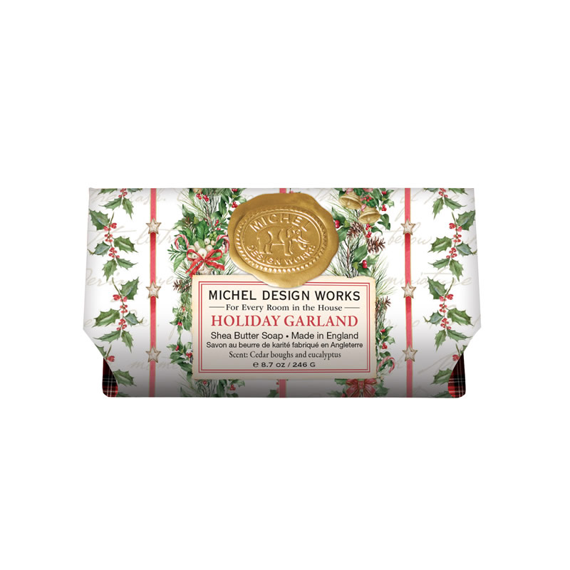 SABONETE EM BARRA 260G HOLIDAY GARLAND - MICHEL DESIGN WORKS