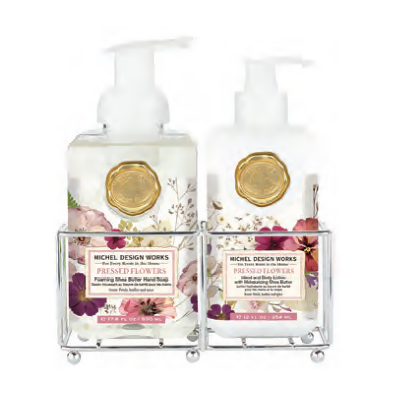 KIT SABONETE LIQUIDO PRESSED FLOWERS - MICHEL DESIGN WORKS