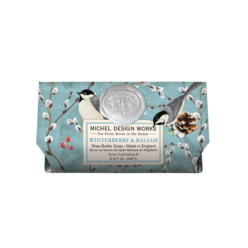 SABONETE EM BARRA 260G WINTERBERRY E BALSAM - MICHEL DESIGN WORKS