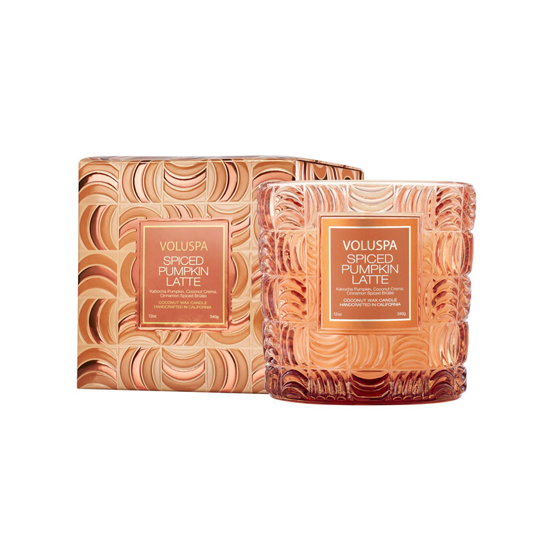 VELA COPO VIDRO CLASSICO 60H SPICED PUMPKIN LATTE - VOLUSPA