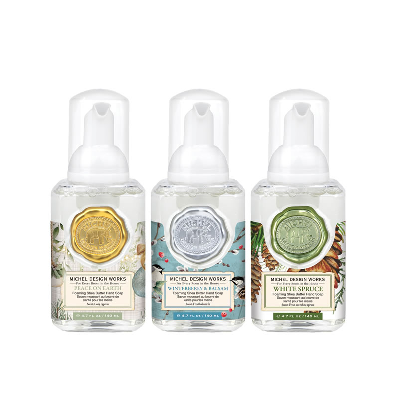 KIT 3 MINI SABONETES LIQUIDOS HAPPY HOLIDAYS - MICHEL DESIGN WORKS