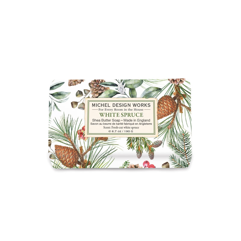 SABONETE EM BARRA 189G WHITE SPRUCE - MICHEL DESIGN WORKS
