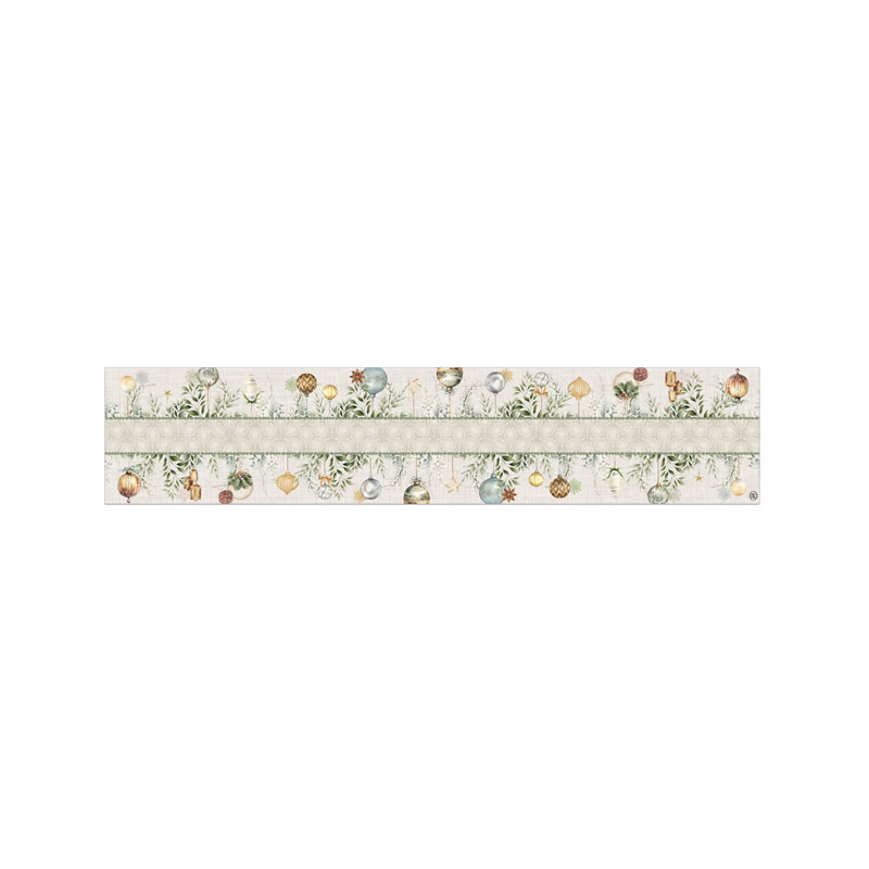 TRILHO DE MESA DE ALGODAO 182X38 CM PEACE ON EARTH - MICHEL DESIGN WORKS