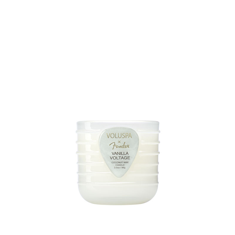 MINI VELA COPO VIDRO PEDESTAL 20H VANILLA VOLTAGE - VOLUSPA