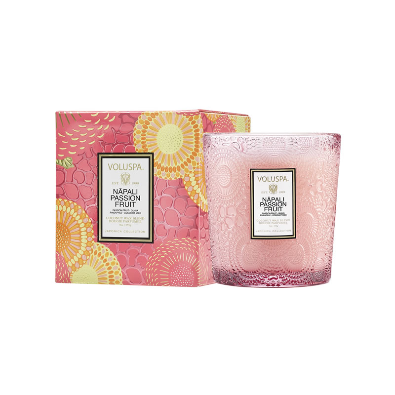 VELA COPO VIDRO CLASSICO 60H NAPALI PASSION FRUIT - VOLUSPA