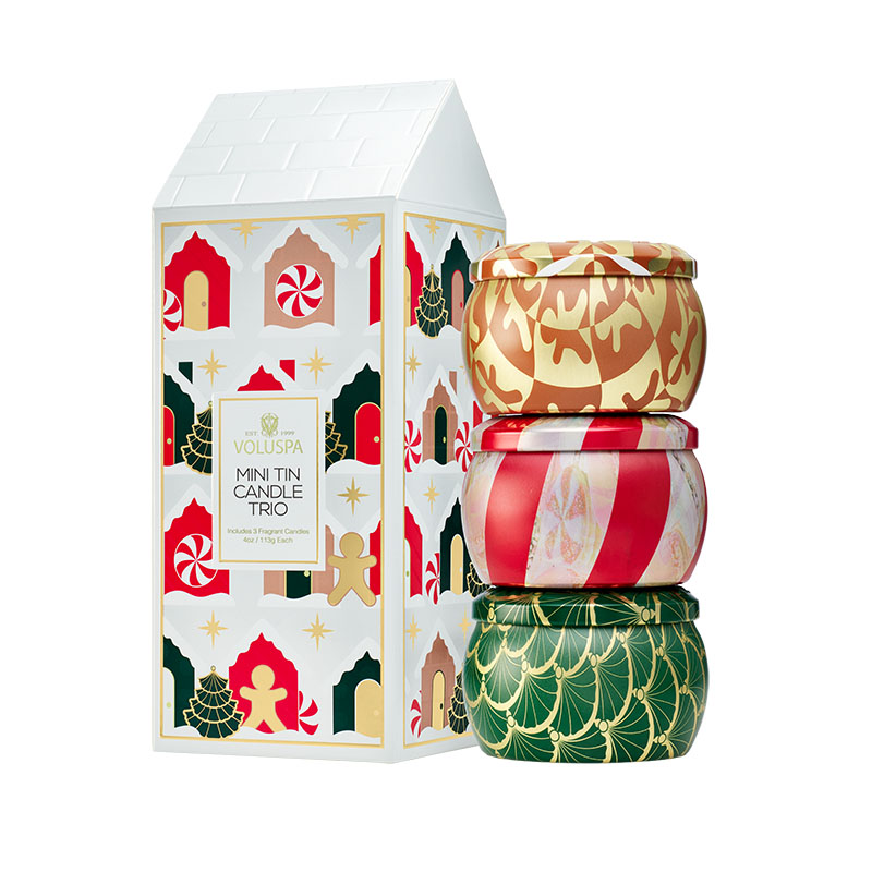 KIT 3 MINI VELAS LATA 25H HOLIDAY - VOLUSPA