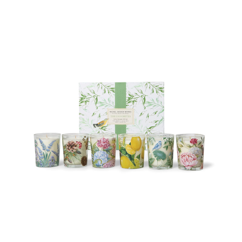 KIT 6 MINI VELAS VOTIVE 15H THE FAVORITES - MICHEL DESIGN WORKS