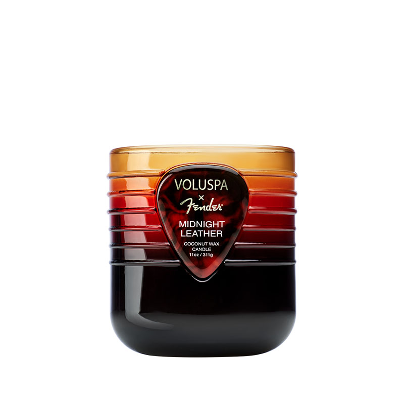 VELA COPO VIDRO CLASSICA 55H MIDNIGHT LEATHER - VOLUSPA
