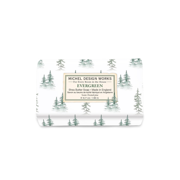 SABONETE EM BARRA 189G EVERGREEN - MICHEL DESIGN WORKS