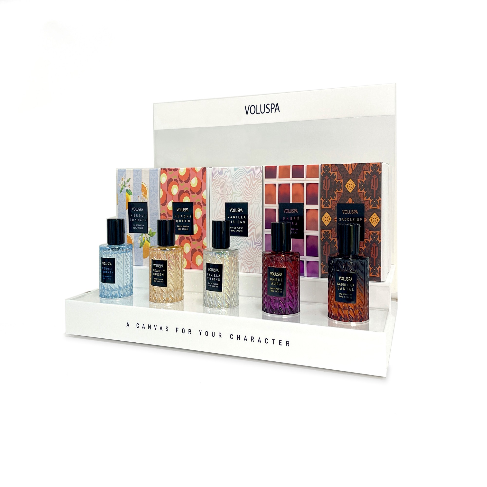 DISPLAY PARA EAU DE PARFUM 55ML (somente o display - sem os perfumes) - VOLUSPA