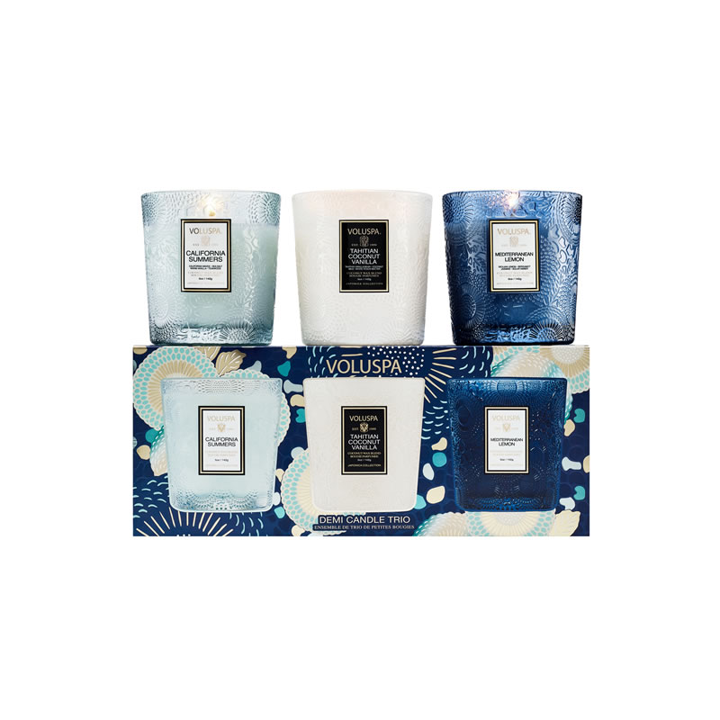 KIT 3 VELAS COPO CLASSICO 40H COASTAL GETAWAY TRIO - VOLUSPA