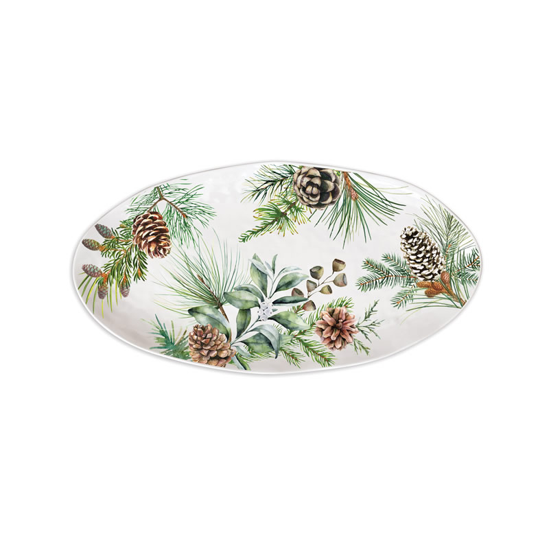 TRAVESSA OVAL EM MELAMINA WHITE SPRUCE - MICHEL DESIGN WORKS