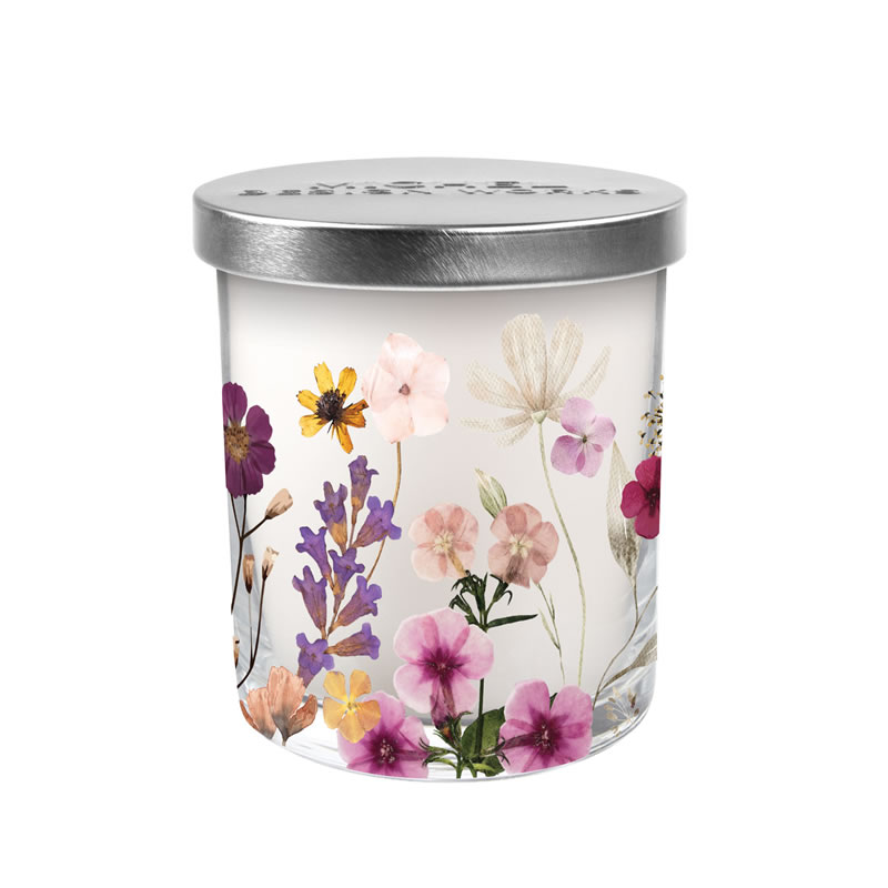 VELA P COM TAMPA PRESSED FLOWERS - MICHEL DESIGN WORKS