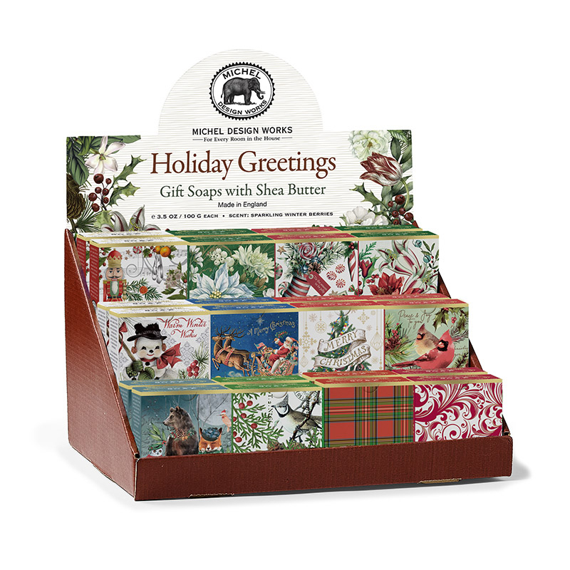 KIT COM 36 SABONETES EM BARRA 100G HOLIDAY - MICHEL DESIGN WORKS