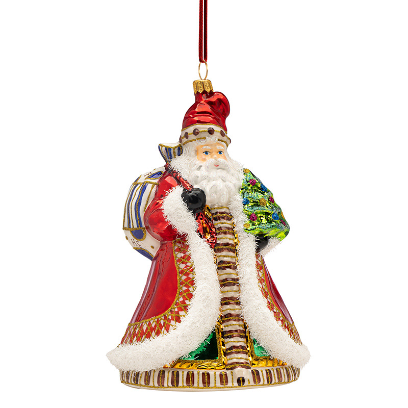 PAPAI NOEL COM SACO E ARVORE 17,5CM - HURAS FAMILY