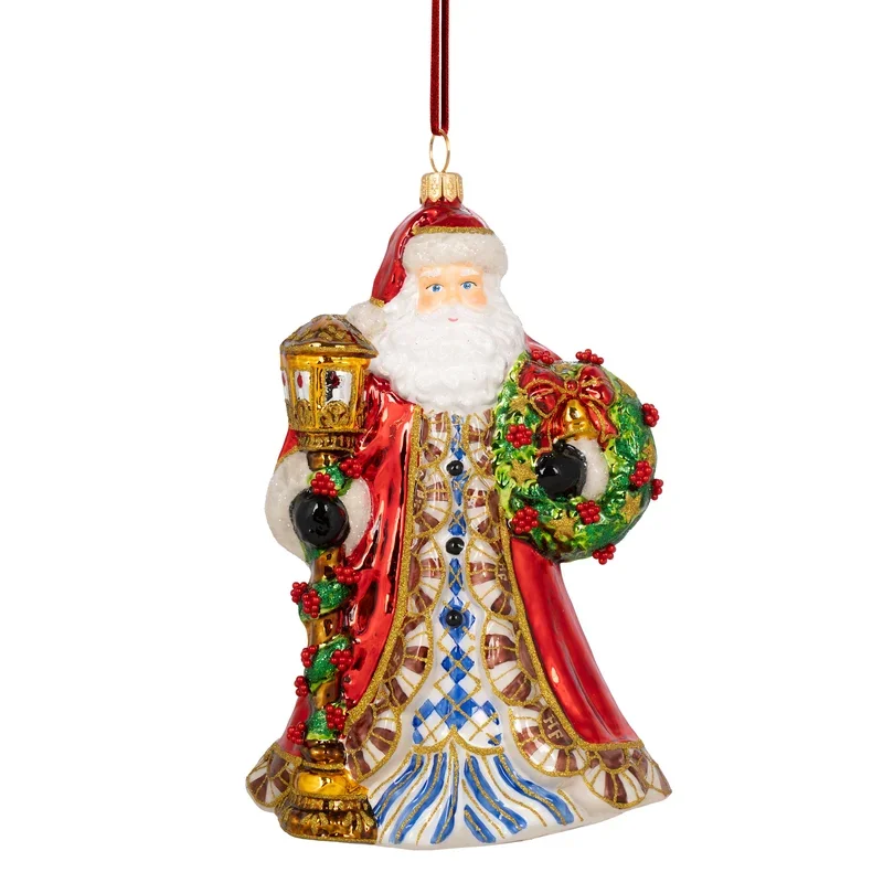 PAPAI NOEL COM GUIRLANDA E LANTERNA - HURAS FAMILY