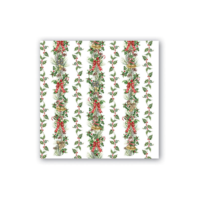 GUARDANAPO COCKTAIL HOLIDAY GARLAND - MICHEL DESIGN WORKS