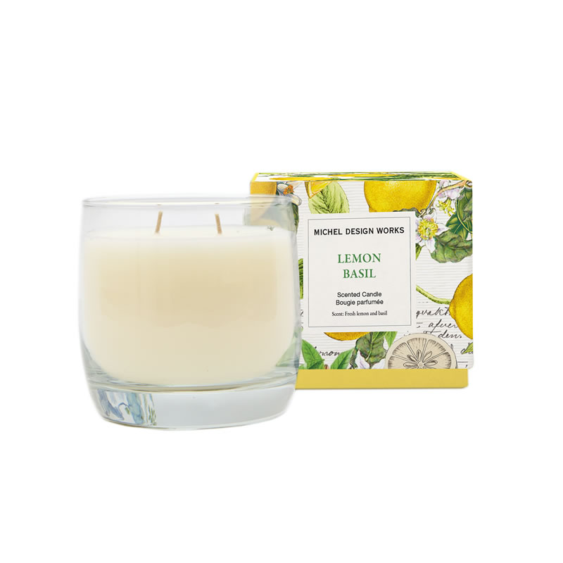 VELA VIGNE COM CAIXA LEMON BASIL - MICHEL DESIGN WORKS