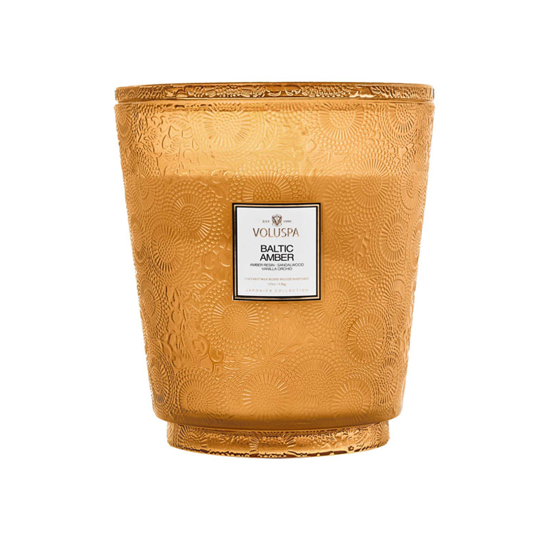 VELA POTE VIDRO +250H 5 PAVIOS BALTIC AMBER - VOLUSPA