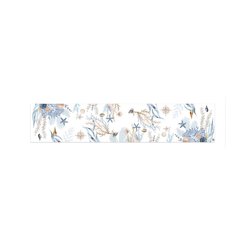 TRILHO DE MESA DE ALGODAO 182X38 CM OCEAN TIDE - MICHEL DESIGN WORKS