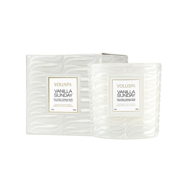 VELA COPO VIDRO CLASSICO 60H VANILLA SUNDAY - VOLUSPA