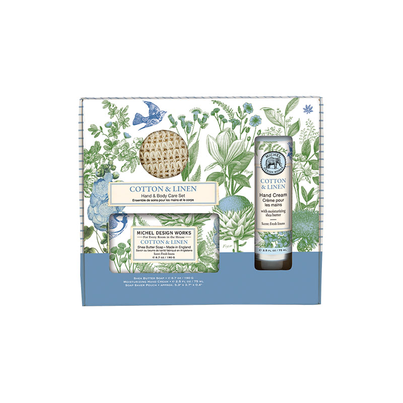 KIT HAND & BODY CARE COTTON & LINEN - MICHEL DESIGN WORKS